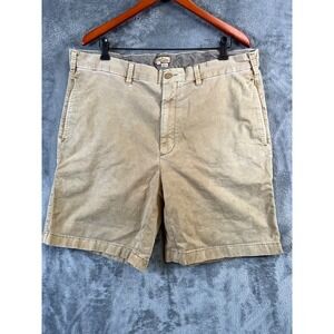 Orvis Angler Chino Shorts Mens Size 40 8" Inseam Khaki Garment Dyed Outdoor